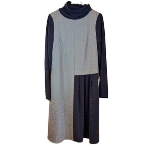 ANDREA CROCETTE Herringbone Colorblock Shift